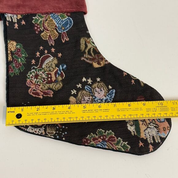 Vintage Tapestry & Velvet Christmas Stocking - Picture 7 of 9